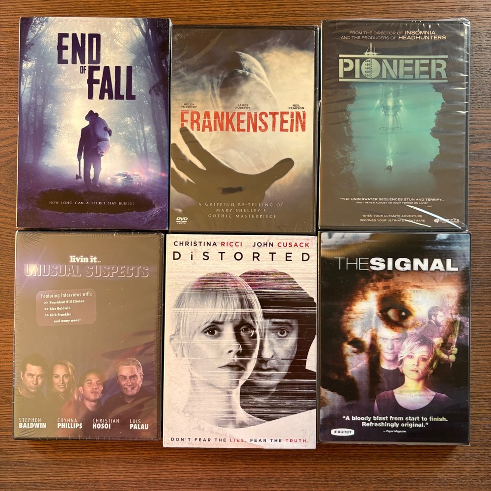 Mixed Sci-Fi DVD Movie‎ Lot 6 New Distorted The Signal Pioneer Frankenstein